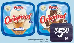 Farmer Jack's Peters original ice cream offer