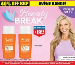 Chemist Warehouse Avène sunsitive sunscreen fluid or tinted spf offer
