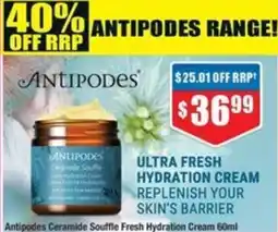 Chemist Warehouse Antipodes ceramide souffle fresh hydration cream offer