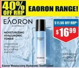 Chemist Warehouse Eaoron moisturizing hyaluronic toner offer