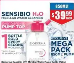 Chemist Warehouse Bioderma sensibio h20 micellar water pump bottle offer