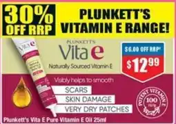 Chemist Warehouse Plunkett's vita e pure vitamin e oil offer