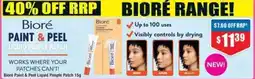 Chemist Warehouse Bioré paint & peel liquid pimple patch offer