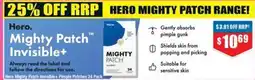Chemist Warehouse Hero mighty patch invisible+ pimple patches 24 pack offer