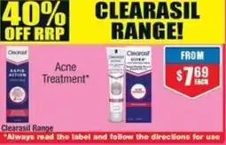 Chemist Warehouse Clearasil range offer