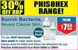 Chemist Warehouse phisohex antibacterial face wash offer