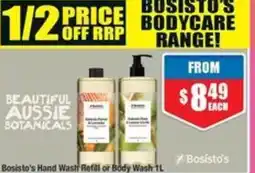 Chemist Warehouse Bosisto's hand wash refill or body wash offer