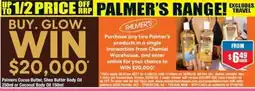 Chemist Warehouse Palmers cocoa butter, shea butter body oil or coconut body oil offer