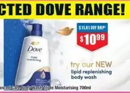 Chemist Warehouse Dove advanced care body wash triple moisturising offer