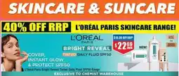 Chemist Warehouse L'oréal paris bright reveal tinted daily fluid spf50 range offer