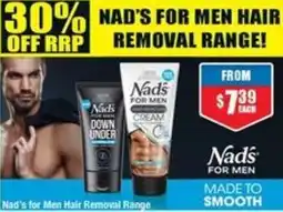 Chemist Warehouse Nad's for Men Hair Removal Range offer