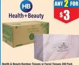 Chemist Warehouse Health & Beauty Bamboo Tissues or Facial Tissues offer