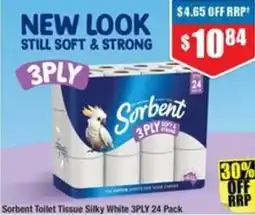 Chemist Warehouse Sorbent Toilet Tissue Silky White 3PLYk offer