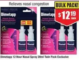 Chemist Warehouse Dimetapp 12 Hour Nasal Spray Twin Pack Exclusive offer
