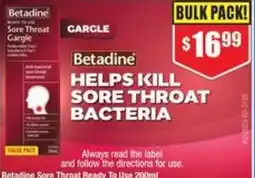 Chemist Warehouse Betadine Sore Throat Ready To Use offer