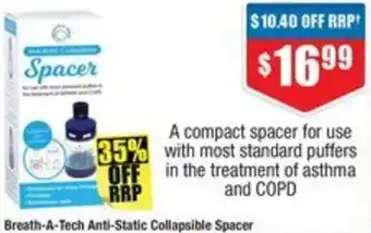 Chemist Warehouse Breath-A-Tech Anti-Static Collapsible Spacer offer