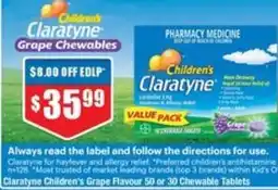 Chemist Warehouse Claratyne Grape Chewables offer