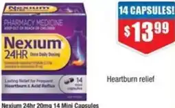 Chemist Warehouse Nexium 24hr 20mg 14 Mini Capsules offer