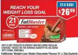 Chemist Warehouse FatBlaster Weight Loss Shake Chocolate Flavour offer