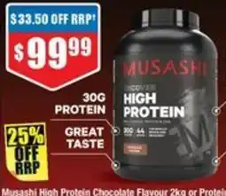 Chemist Warehouse Musashi High Protein Chocolate Flavour offer