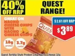 Chemist Warehouse Quest Tortilla Style Protein Chip Nacho Cheese offer