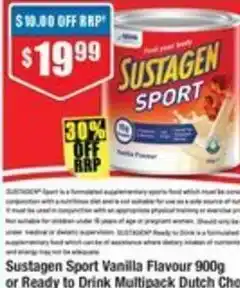 Chemist Warehouse Sustagen Sport Vanilla Flavour offer