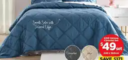 Spotlight KOO Verona Satin Quilted Coverlet Set Featuring Teal offer