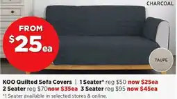 Spotlight KOO Quilted Sofa Covers offer