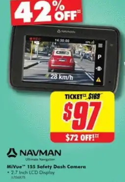 The Good Guys Navman MiVue 155 Safety Dash Camera offer