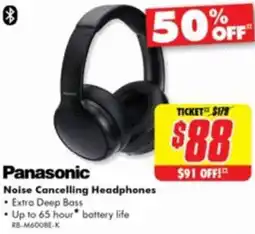 The Good Guys Panasonic Noise Cancelling Headphones offer