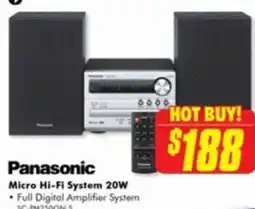 The Good Guys Panasonic Micro Hi-Fi System 20W offer