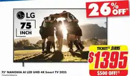 The Good Guys 75" NANO80A AI LED UHD 4K Smart TV 2025 offer