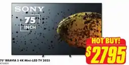 The Good Guys 75" BRAVIA 5 4K Mini-LED TV 2025 offer