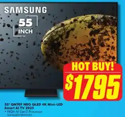 The Good Guys 55" QN70F NEO QLED 4K Mini-LED Smart Al TV 2025 offer