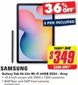 The Good Guys SAMSUNG Galaxy Tab S6 Lite Wi-Fi 64GB 2024-Grey offer