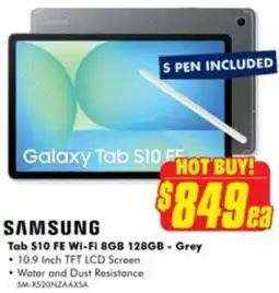 The Good Guys SAMSUNG Tab S10 FE Wi-Fi 8GB 128GB - Grey offer