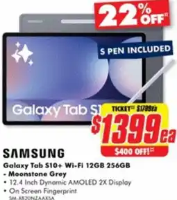 The Good Guys SAMSUNG Galaxy Tab $10+ Wi-Fi 12GB 256GB - Moonstone Grey offer