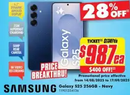 The Good Guys SAMSUNG Galaxy 525 256GB - Navy offer