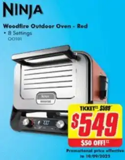 The Good Guys NINJA Woodfire Outdoor Oven - Red offer