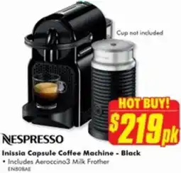 The Good Guys NESPRESSO Inissia Capsule Coffee Machine - Black offer