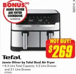 The Good Guys Tefal Jamie Oliver by Tefal Dual Air Fryer offer