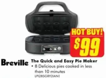 The Good Guys Breville The Quick and Easy Pie Maker offer