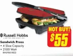 The Good Guys Russell Hobbs Sandwich Press offer