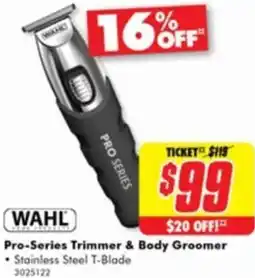 The Good Guys WAHL Pro-Series Trimmer & Body Groomer offer