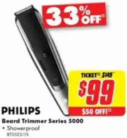 The Good Guys PHILIPS Beard Trimmer Series 5000 offer