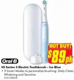 The Good Guys Oral-B 10 Series 3 Electric Toothbrush - Ice Blue offer