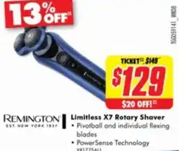 The Good Guys REMINGTON Limitless X7 Rotary Shaver offer