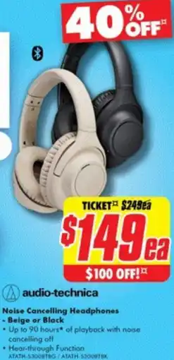 The Good Guys audio-technica Noise Cancelling Headphones offer