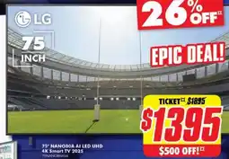 The Good Guys 75" NANO80A AI LED UHD 4K Smart TV 2025 offer