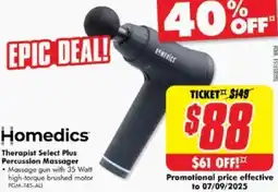 The Good Guys Homedics Therapist Select Plus Percussion Massager offer